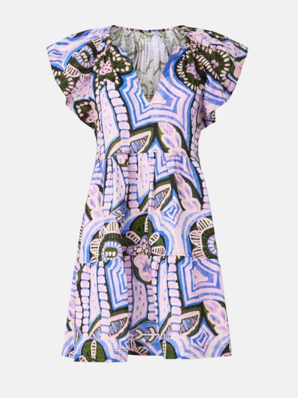 Marie Oliver Kara Mixed Print Mini Dress
